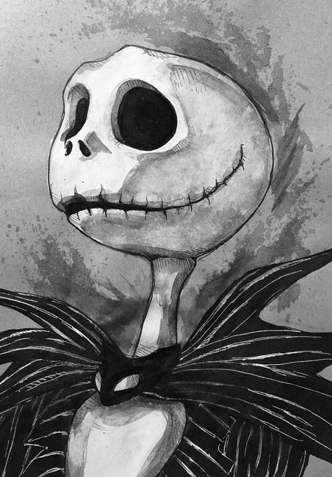 Tim Burton Style Painting, Jack Skeleton Drawing Easy, Scary Christmas Drawings, Tim Burton Drawings Sketches, Tim Burton Dibujos, Jack Skellington Drawings, Oogie Boogie Drawing, Skeleton Drawing Easy, Tim Burton Sketches