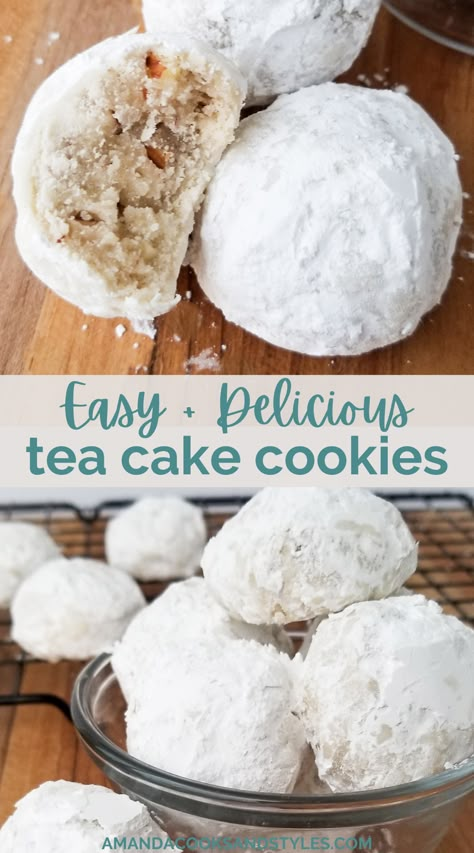 Russian Tea Cakes – Buttery and delicious Russian Tea Cakes are the perfect addition to your Christmas cookie collection or just a satisfying sweet treat anytime of year. Russian Tea Ball Cookies, Russian Tea Cakes Cookies, Russian Tea Cakes Recipe, Easy Instant Pot Meals, Russian Teacakes, Snowball Cookie, Russian Tea Cookies, Russian Tea Cakes, Tea Cake Cookies