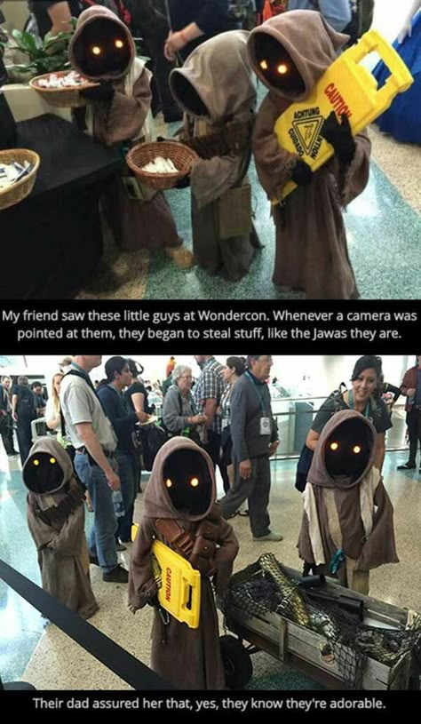 Jawa Cosplay, Star Wars Meme, Meme Comics, Disney Cosplay, 웃긴 사진, Memes Humor, Star Wars Humor, Star Wars Memes, Cool Stuff