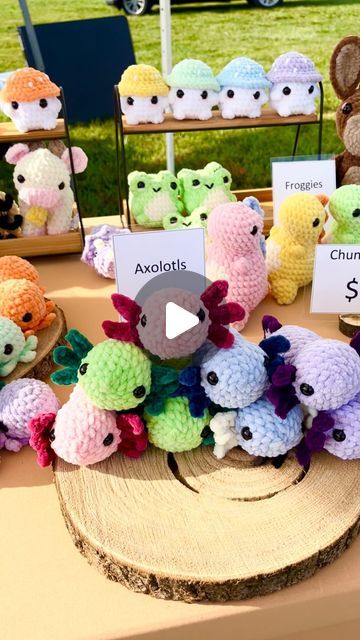 Crochet Craft Fair, Amigurumi Plushies, Make Others Happy, Fair Display, Handmade Plushies, Craft Fair Displays, Crocheted Items, Crochet Shop, Fun Crochet Projects