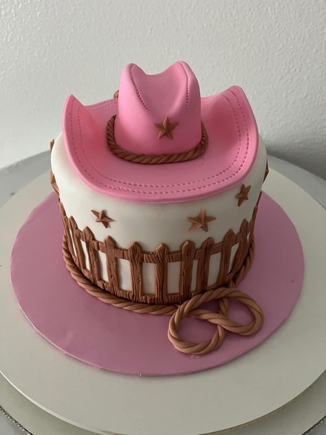 Cute Cowgirl Birthday Cakes, Pink Cowboy Cake, Cowgirl Theme Birthday Cake, Pink Cowgirl Cake Ideas, Country Theme Birthday Cake, Cowgirl 1st Birthday Cake, Cowgirl Birthday Cakes Western Theme, Cowgirl Bday Cake, Pink Rodeo Cake