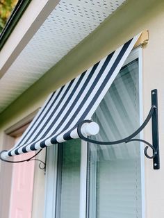 Door Refresh, Outdoor Window Awnings, Awning Over Door, Diy Awning, Shed Door, Shed Doors, Window Awnings, Deck Decorating Ideas, Diy Window