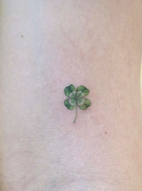 Cute Four Leaf Clover Tattoo, Leaf Clover Tattoo, Four Leaf Clover Tattoo, Clover Tattoo, Clover Tattoos, Four Leaves, Four Leaf, Leaf Clover, Four Leaf Clover