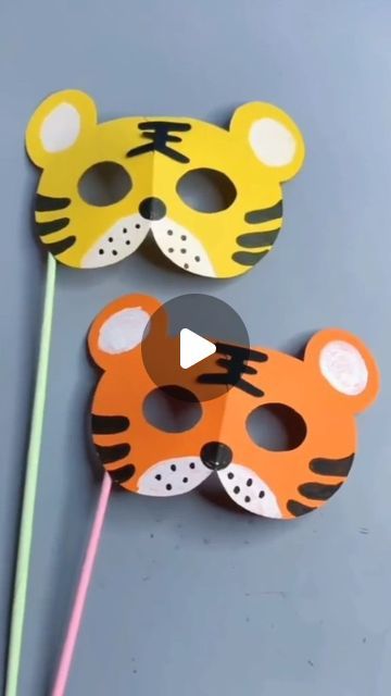 Wild Animals Activity For Preschool, Diy Mask For Kids, Animals Masks For Kids Crafts, Lion Masks For Kids, Wild Animal Crafts For Preschoolers, Tiger Mask For Kids, Tiger Crafts For Preschool, Wild Animals Craft, Wild Animals Crafts For Kids