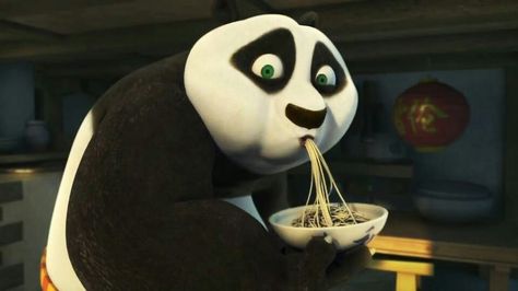 What? I eat when I'm upset, okay! Eating Meme, Panda Meme, Eating Pictures, Panda Icon, The Last Man On Earth, Kung Fu Panda 3, Dragon Warrior, Childhood Movies, Kung Fu Panda