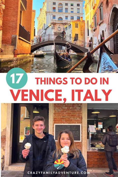 17 things to do in Venice, Italy with kids! We had a great time exploring here, eating good food, going on a gondola ride and exploring this magical city. Venice In One Day, Italy Must See, Venice In A Day, Italy On A Budget, What To Wear In Italy, Venice Hotels, Visit Venice, Europe Holidays, Things To Do In Italy