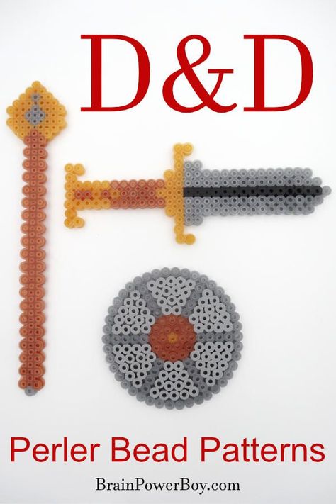 Dungeons & Dragons Perler Bead Patterns you do not want to miss. Directions with a lot of pictures on site. #perlerbeads #perler #fantasy #dungeonsanddragons #d&d Perler Minecraft, Perler Bead Projects, Bead Crochet Patterns, Beads Designs, Music Tech, Bead Projects, Loom Bracelet, Bead Embroidery Patterns, Iron Beads