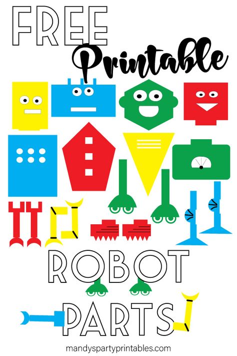 Kill the boredom with this Free Printable Build Your Own Robo | Mandy's Party Printables Robots Preschool, Robot Activity, Kids Gratitude Journal, Build Your Own Robot, Gratitude Journal For Kids, Easy Kid Activities, Robot Theme, Family Printables, The Wild Robot