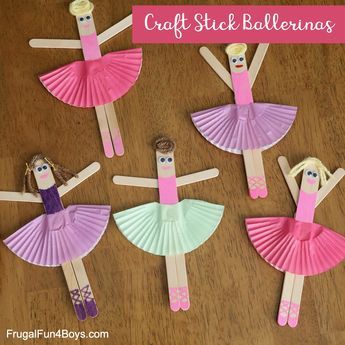 Ballerina Craft, Ballet Crafts, Craft Sticks, Popsicle Stick Crafts, Fun Craft, Camping Crafts, Craft For Kids, Childrens Crafts, Fun Crafts For Kids