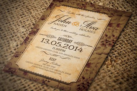 Cover Image For Vintage Post Card Wedding Invitation 1920s Wedding Invitations, Vintage Style Wedding Invitations, Antique Wedding Invitations, Vintage Wedding Invitation Cards, Deco Wedding Invitations, Retro Wedding Invitations, Art Deco Wedding Invitations, Vintage Wedding Theme, Themed Wedding Invitations