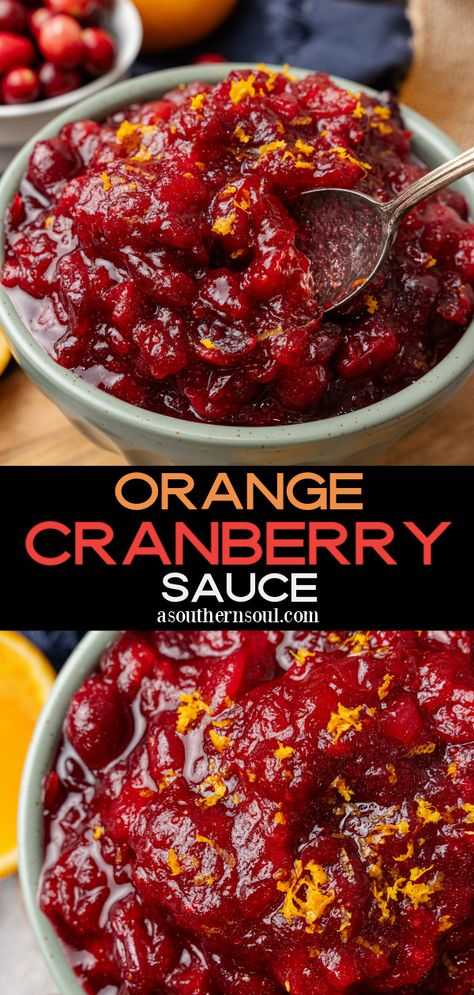 Orange Cranberry Sauce Orange Dinner, Orange Cranberry Sauce, Cranberry Sauce Thanksgiving, Best Cranberry Sauce, Easy Cranberry Sauce, Cranberry Thanksgiving, Cranberry Orange Sauce, Orange Cranberry, Cranberry Sauce Recipe