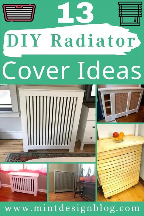 Radiator covers are used to prevent heat from radiators in the room from being dispersed into the rest of the room, but they can also be used as a fun and functional way to add some color and style to your space. Creative Radiator Covers, Heating Radiator Cover, Simple Radiator Cover, Cast Iron Radiator Covers, How To Decorate Around Radiators, Gas Wall Heater Cover Ideas, Radiator Cover Ideas Bedroom, Covering Radiator Ideas, Radiator Cover Ideas Diy