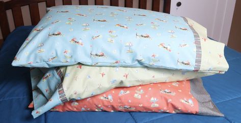 How to Make Your Own Pillowcase - Sew A Pillowcase, Burrito Pillowcase, Make A Pillowcase, Pillowcase Tutorial, Free Paper Printables, Pillow Cases Tutorials, Pillowcase Pattern, Pillowcase Dress, Fostering Children