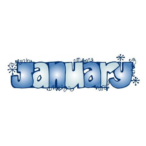 January Word Art, January Clipart, January Lettering, Word Drawings, Arts Month, Chalkboard Calendar, Classroom Decor High School, Calendar Art, Teacher Clipart