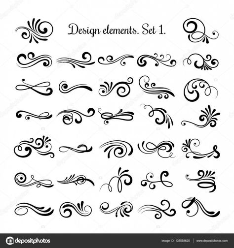 Swirly Fonts, Swirly Designs, Flourish Design, Greeting Card Collection, Lettering Alphabet Fonts, Curl Pattern, Swirl Design, Frame Decor, Lettering Fonts