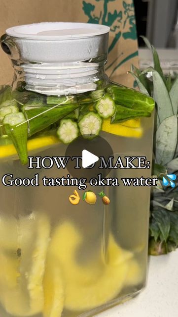 I AM HER!😤 on Instagram: "Had to see what the hype was about myself. Turns out there are many benefits to drinking okra water💦 🔸BENEFITS🔸  -Wet punani 🤣 (and sweet cause pineapple 🤭) -Helps baby slide out during delivery -Helps with blood sugar -Weight management -Boosts immune system -Fights inflammation &&& -Improves heart health  . Taste was actually 10/10 for me maybe because I filled it up with water and I can actually taste the pineapple AND the lemons (not much okra)  . Texture is also fine, just taste like thick water/juice… I personally really like it . . . . . #okrawater #preggo #pregnancydiary #pregnant #38weeks #38weekspregnant #sleepaid #energy #pregnantbelly #pregnancylife #pregolife #pregnancyhacks #explore #viral #firstbaby #thirdtrimester #thirdtrimesterproblems #mom Okra And Pineapple Juice, How To Make Okra Water, Okra Water For Labor, Juice Prepping For A Week, Okra Juice Recipe, Okra Water Recipe, Okra Benefits For Women, Okra Water Pregnancy, Okra Water Benefits