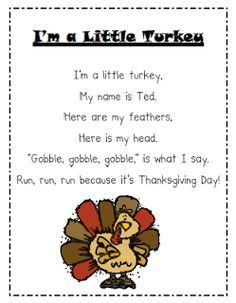 Mrs. Albanese's Kindergarten Class: Happy Thanksgiving!  Not sure if it was made to do this, but you can sing this to the tune of I'm a Little Teapot, so cute. Turkey Poem, Poem For Kids, Host Thanksgiving, Thanksgiving Poems, Thanksgiving Songs, Thanksgiving Lessons, Thanksgiving Kindergarten, Thanksgiving School, Thanksgiving Classroom