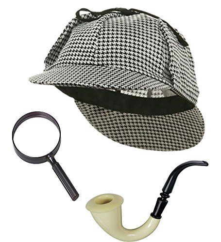 Sherlock Holmes Party, Sherlock Holmes Hat, Sherlock Holmes Costume, Detective Hat, Detective Costume, Sequence Style, Glass Black And White, Detective Theme, Teeth Caps