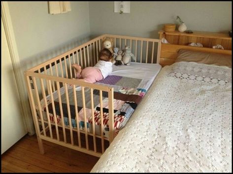 Bed Extension For Baby, Ikea Baby Bed, Cosleeping Bedroom, Ikea Wishlist, Wooden Baby Crib, Co Sleeper Crib, Ikea Baby, Bed Extension, Best Baby Cribs