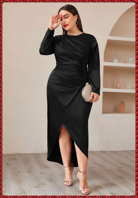 [AffiliateLink] 38 Cocktail Dress Classy Evening Long Recommendations To Try Out 2022 #cocktaildressclassyeveninglong Satin Dresses Plus Size Formal, Formal Dresses Plus Size With Sleeves, Elegant Dresses Classy For Plus Size, Tulip Dress Outfit, Official Event Outfit, Plus Size Long Dresses With Sleeves, Plus Size Dress Long Sleeve, Elegant Dress Curvy, Elegant Dresses Curvy