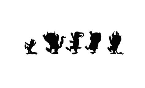 The Wild Things Are Characters Clip Art Where The Wild Things Are Wild Things Are Tattoo, Crown Clip Art, Speech Shirts, Crow Silhouette, Wild One Birthday Invitations, Literary Characters, Wild One Birthday Party, Silhouette Clip Art, Shower Kit