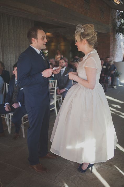 wpid Peter pan collar wedding dress Newton Hall Sally T Photography Collar Wedding Dress, 50s Style Wedding Dress, Peter Pan Wedding, 1950 Wedding, 1920 Wedding, Newton Hall, Dress Peter Pan Collar, Edwardian Wedding, Getaway Dress