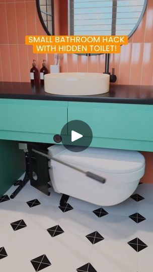 954K views · 18K reactions | The Hidealoo is a retractable toilet mechanism consisting of a steel frame bracket to support a standard wall hung WC pan, which allows you to swivel the pan 90 degrees to hide it inside a wall or cupboard when not required…  Swipe to see a simple installation sequence video into IKEA cabinets!  Visit the link in our bio to find out more!  #toilet #plumbing #plumbinglife #smallbathroom #smallbathroomdesign #ikea #ikeahack #smallhome #ensuite #loftconversion #productdesign | Hidealoo | Global Genius · Same (Instrumental) Retractable Toilet, Toilet Plumbing, Wall Hung Wc, Hidden Toilet, Diy Cupboards, Caravan Ideas, Bathroom Hacks, Transforming Furniture, Ikea Cabinets