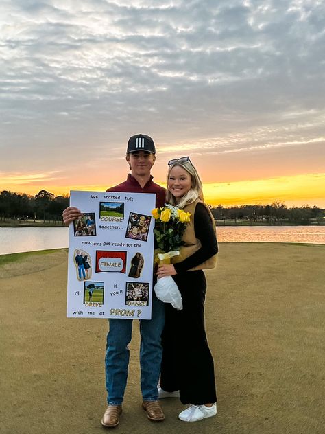 Combine his golf game and her love of dancing, and that they've known each other since Kinder! Golf Promposal, Cute Promposals, Prom Proposals, Cute Homecoming Proposals, Cute Prom Proposals, Prom Proposal, Senior Prom, Golf Game, Homecoming Proposal