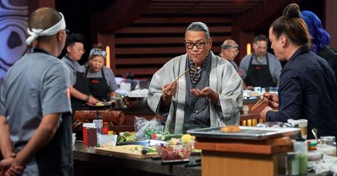 Masaharu Morimoto on Morimoto’s Sushi Master | Hopper Stone / Roku Channel After decades as a cooking show contestant, on ‘Morimoto’s Sushi Master’ the chef finds himself in the judge’s seat There are few chefs who know more about cooking in front of a television audience than Masaharu Morimoto. Since the 90s, the chef has been a fixture of food competition TV in both the United States and Japan, appearing in Iron Chef for more than 13 seasons in the States alone. Now, he’s officially on… Italian Hoagie Recipe, Cutthroat Kitchen, Italian Hoagie, Food Competition, Sushi Master, Cooking Contest, Sushi Party, Cooking Competition, Food Network Star