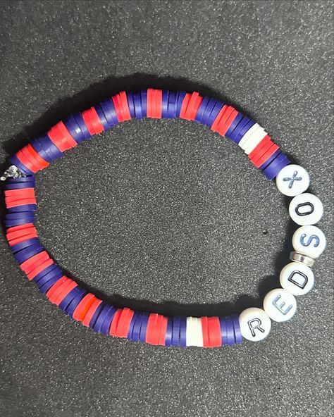 Boston Red Sox Heishi Bracelet #handmadebracelet #heishibracelets #beadedbracelets #bracelets #bostonredsoxs #bostonredsoxbaseball #bostonredsox #baseballseason #baseball #baseballfan Heishi Bracelet, Baseball Season, Baseball Fan, Boston Red, Boston Red Sox, Red Sox, Handmade Bracelets, Boston, Socks