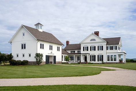 New Greek Revival Farmhouse in the Berkshire Mountains New Old House, Greek Revival Architecture, Greek Revival Home, New England Farmhouse, Cottage Exteriors, Beach Cottage Decor, Greek Revival, Farmhouse Cottage, Farmhouse Plans