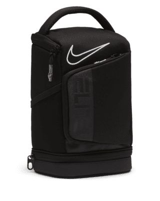 Keep your lunch fresh in this bag which features a main zippered compartment and a smaller bottom compartment, both with food grade PEVA insulation to help keep your food cool or warm. A large front zip pocket helps you keep your meal organized until you're ready to fuel up. Shown: Black Style: 9A2904-023 Nike Elite Bag, Nike Elite, Christmas Break, Recipe Organization, Stuff I Need, Christmas Stuff, Black Style, Lunch Bag, School Stuff