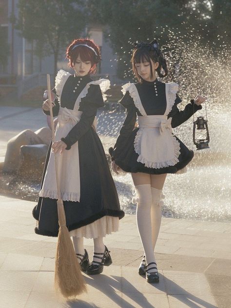 Price for a bowknot only. Dresses For Autumn, Maid Cosplay, Black Costume, Maid Outfit, Kawaii Fashion Outfits, Figure Poses, Human Poses, Maid Dress, Pose Reference Photo