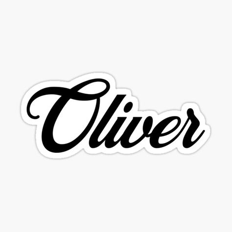 Oliver Stylish Retro Vintage Handwriting Name design is great gift idea for people whose name is Oliver. • Millions of unique designs by independent artists. Find your thing. Vintage Hand Lettering, Oliver Name, Stylish Handwriting, Vintage Handwriting, Oliver Moy, Oliver Wood, Name Wallpaper, Name Tattoos, Name Stickers