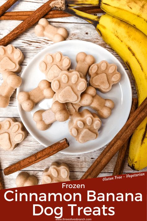 Dog Treats Homemade Banana, Summer Dog Treats, Frozen Dog Treats Recipes, Banana Dog Treats, Frozen Dog Treats Homemade, Dog Treats Homemade Easy, Frozen Dog Treats, Dog Ice Cream, Easy Dog Treats