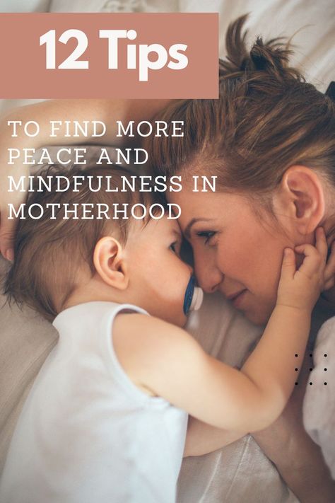 If you are looking to find more peace in motherhood and find more joy in your daily life, read this post about how to incorporate some mindfulness practices.  Mindfulness is a powerful tool to connect with your present reality.  If you find you don't enjoy being a mom these 12 tips can help you slow down and focus on what really matters.  It will help you calm the chaos and find more peace in your day to day.  Mindfulness mothers.  How to find joy in motherhood.  Mom self care. Mom Self Care, Calm The Chaos, Enjoy The Moment, Being A Mom, Postpartum Recovery, Post Partum Workout, Find Joy, Find Peace, Mindfulness Practice