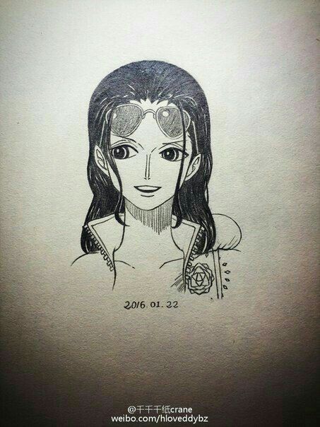 Nico Robin ~One Piece ❤ Nico Robin Drawing, Robin Drawing, Robin Tattoo, Robin One Piece, One Piece World, One Piece Tattoos, One Piece Chapter, Drawing Step By Step, Girls With Black Hair