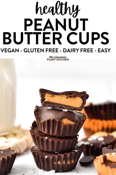 These Vegan Peanut Butter Cups is the most delicious healthier snack for chocolate peanut butter lovers. Plus, these are healthy peanut butter cups too made with no refined sugar, gluten-free and keto friendly too so you can share them with all families and friends. Paleo Peanut Butter Cups, Low Glycemic Desserts, Vegan Peanut Butter Cups, Healthy Peanut Butter Cups, Peanut Butter Cups Recipe, Sugar Free Peanut Butter, Vegan Gluten Free Desserts, Healthy Candy, Vegan Candies