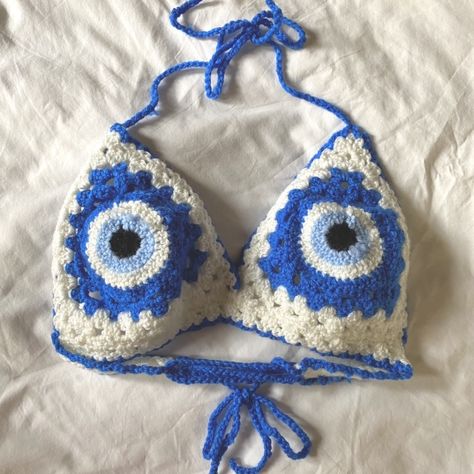 Crochet Bikinis, Bikinis Crochet, Gilet Crochet, Crochet Knit Stitches, Crochet Daisy, Crochet Business, Crochet Fashion Patterns, Crochet Shirt, Diy Sewing Clothes