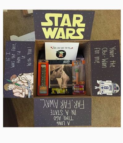 for him. Birthday Present For Boyfriend, Star Wars Valentines, Star Wars Diy, Presents For Boyfriend, Boyfriend Diy, Gifts For Boyfriend, Care Packages, Diy Gifts For Boyfriend