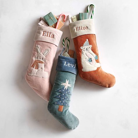 Plush Wonderland, Bear Poses, Kids Christmas Stocking, Kids Holiday Decor, Velvet Tree, Monogram Christmas Stocking, Velvet Bunny, Cozy Winter Fashion, Monogram Stockings