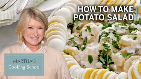 Martha Stewart Potato Salad Recipe, Potato And Sweet Potato Recipes, Cauliflower Sweet Potato, Martha Stewart Cooking School, Macaroni Salads, Cook Like A Chef, Veggie Salads, Steamed Potatoes, Food Potatoes