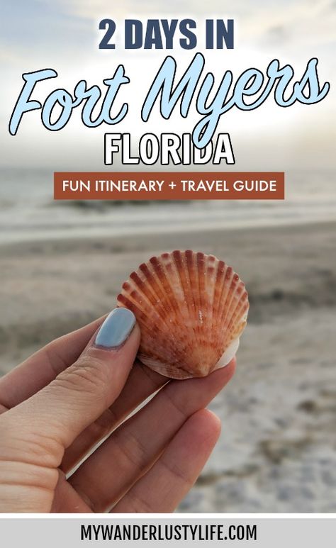 2 days in Fort Myers, Florida, a fun weekend itinerary: #fortmyers #florida #gulfcoast #sanibelisland #ftmyers #fortmyersflorida #floridabeach Ft Myers Florida, Fort Myers Florida Things To Do In, Ft Meyers Beach, Fort Myers Beach Florida, Sanibel Island Florida, Fort Myers Florida, Clearwater Florida, Fort Myers Beach, Naples Florida