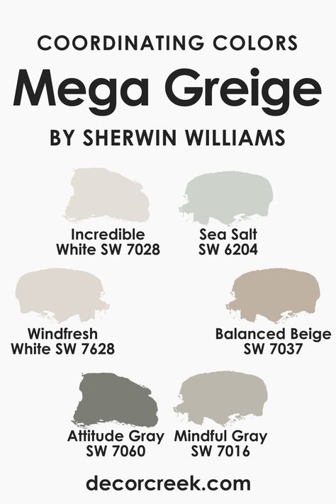 Coordinating Colors of SW 7031 Mega Greige Sw Mega Greige Cabinets, Mega Greige Coordinating Colors, Sw Mega Greige Coordinating Colors, Sherwin Williams Mega Greige, Wherein Williams Perfect Greige, Sherwin Williams Greige, Sherwin Williams Perfect Greige, Mega Greige, Sherwin Williams Color Schemes