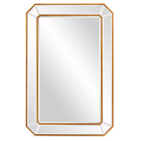 Howard Elliott Collection Leopold Rectangle Mirror 29002 | Bellacor Mirror Above Fireplace, Gold Vanity Mirror, Fashion Mirror, Arch Mirror, Modern Mirror, Mini Chandelier, Rectangle Mirror, Rectangular Mirror, Framed Mirror Wall