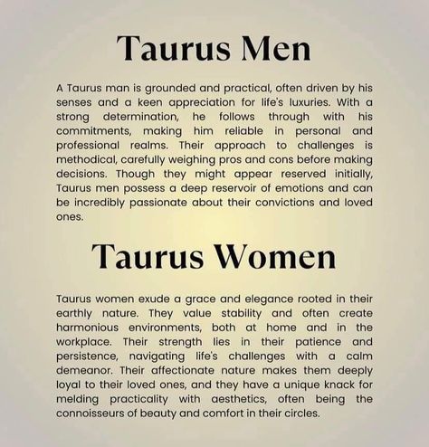 Taurus Men Traits, Taurus Zodiac Quotes, Sun In Taurus, Taurus Personality, Taurus Zodiac Facts, Astrology Taurus, Taurus Women, Taurus Love, Taurus Woman