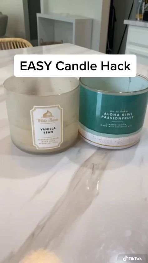 Repurposed Candles, Candle Hacks, Leftover Candle, Candle Repurpose, Candle Hack, Candle Jar Diy, Easy Candles, Candle Jar, Household Cleaning Tips