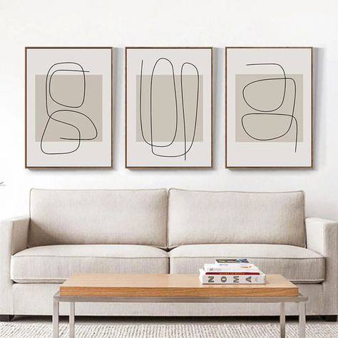 * Featured Sale * Set of 3Pcs Modern Minimalist Abstract Line Art Wall Art Fine Art Canvas Prints For Living Room Bedroom Home Office Art Decor Transform your living space into a sophisticated oasis with our *Featured Sale* Set of 3Pcs Modern Minimalist Abstract Line Art Canvas Prints. Elevate any room in your home or office with these exquisite fine art pieces, perfect for adding a touch of elegance and style. Create an exclusive atmosphere with our stunning wall art, designed to enhance any ae Neutral Line Art, Art Abstrait Ligne, Scandinavian Interior Style, Prints For Living Room, Scandinavian Wall Art, Art Minimaliste, Abstract Line Art, Abstract Canvas Painting, Living Room Pictures