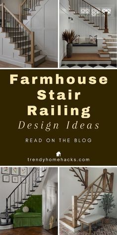 In this Trendy Home Hacks blog post, we uncover delightful combinations of wood and metal, nature-inspired motifs, and stained glass surprises. Also, find geometric patterns and minimalist stair railing options to elevate your stair beyond the ordinary.

Ready to transform your space with contemporary farmhouse railings? Click to read more and save this pin for later! Stair Railing Ideas Farmhouse, Updating Stairs, Farmhouse Stair Railing, Stairway Railing Ideas, Modern Farmhouse Staircase, Stair Railing Ideas, Indoor Stair Railing, Stair Railing Makeover, Farmhouse Staircase