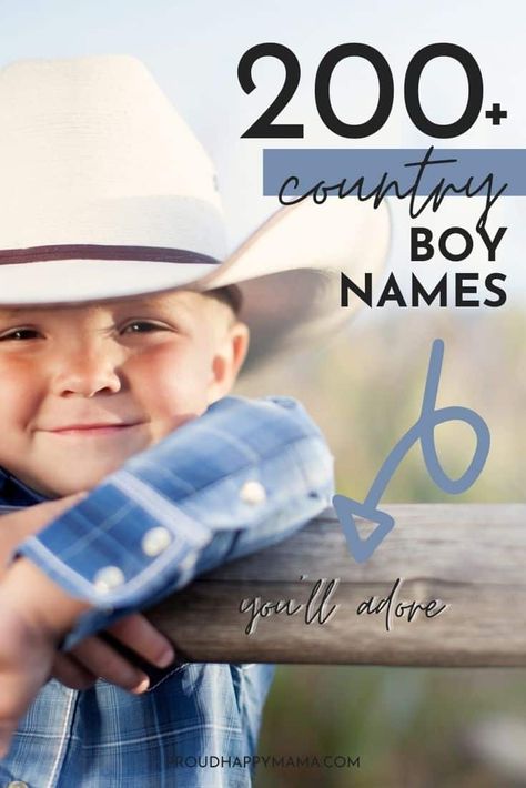 These country boy names are as perfect as pie! From cute country boy names to rustic & strong country boy names you're sure to find a country baby boy name you'll love! Find country boy names southern, unique country boy names, old country boy names, and more on your country boy names list! #countryboynames #babynames #boynames Country Baby Boy Names, Southern Boy Names, Boy Names List, Rustic Boy Names, Western Baby Names, Country Boy Names, Cool Baby Boy, First And Middle Names, Cool Baby Boy Names